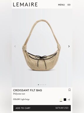 Lemaire x FILT croissant bag